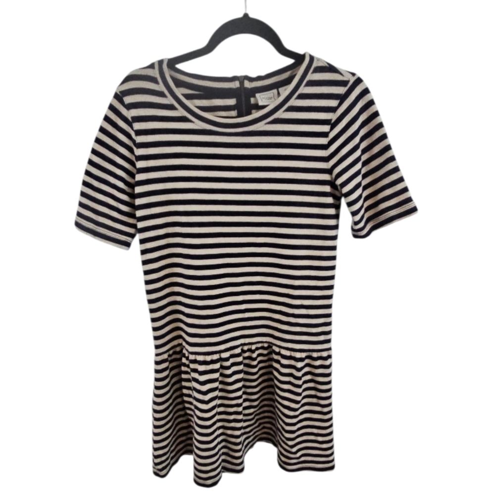 3/$25 Marina Luna Size S Striped Blue and Off White Dress